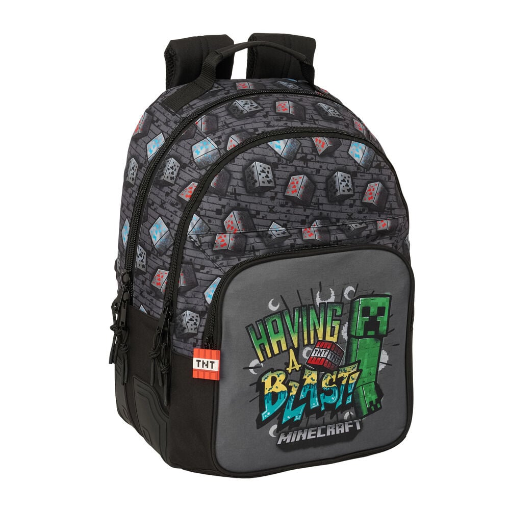 Mochila Graffiti Minecraft 42cm adaptable SAFTA