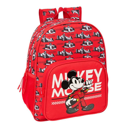 Mochila Racing Mickey & Friends Disney 38cm adaptable SAFTA