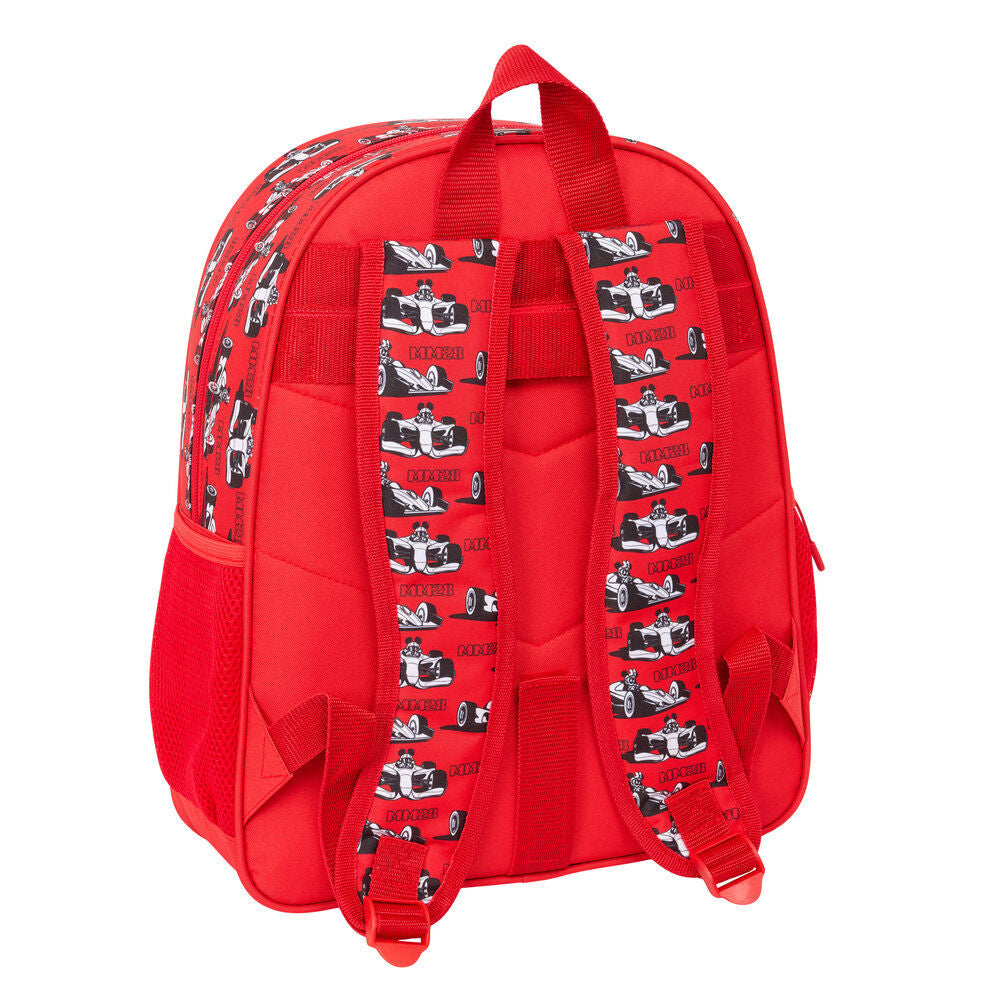 Mochila Racing Mickey & Friends Disney 38cm adaptable SAFTA