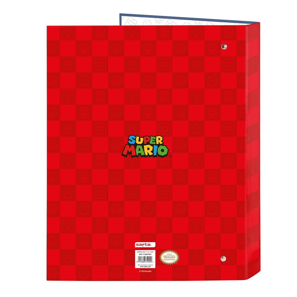 Carpeta A4 anillas Super Mario SAFTA