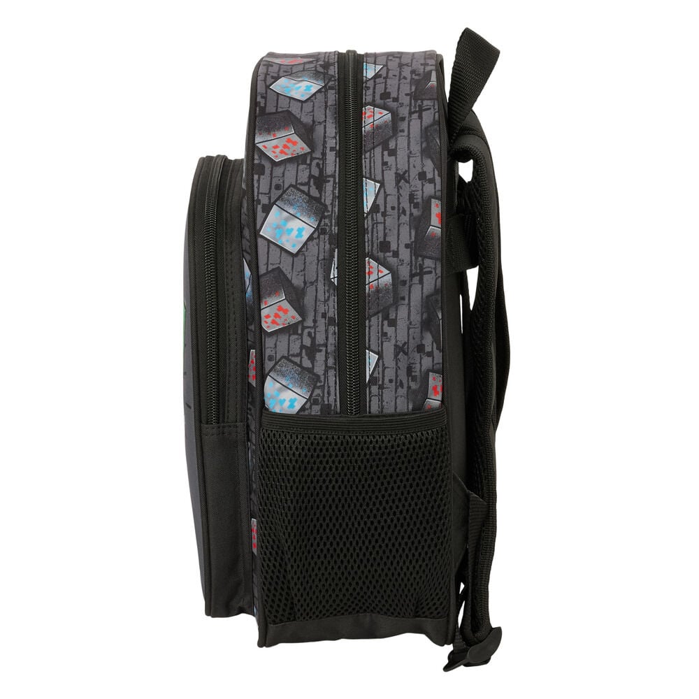 Mochila Graffiti Minecraft 34cm adaptable SAFTA