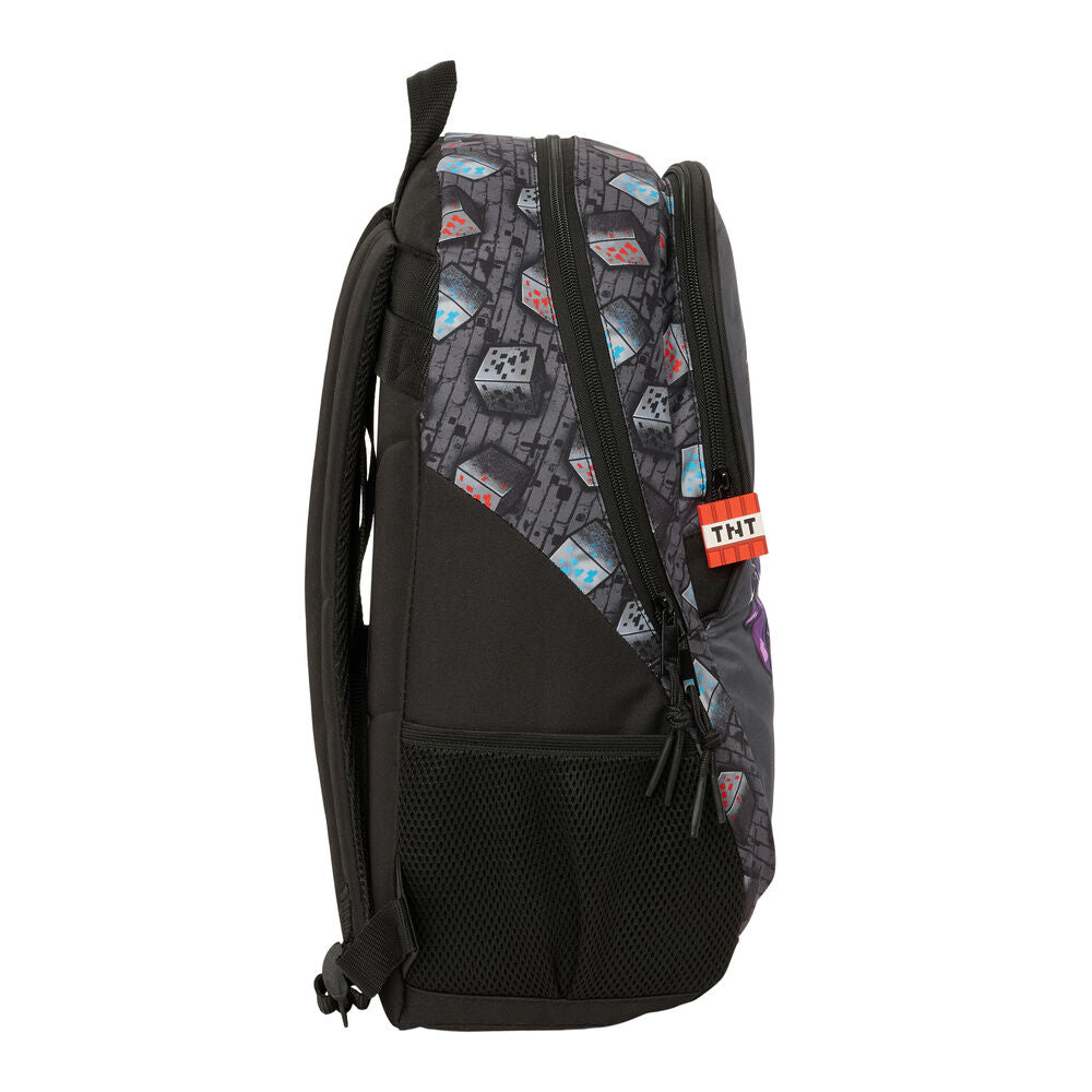 Mochila Graffiti Minecraft 44cm adaptable SAFTA