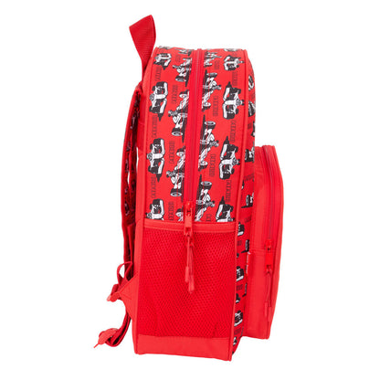 Mochila Racing Mickey & Friends Disney 38cm adaptable SAFTA