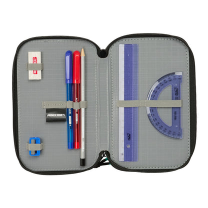 Plumier Screen Minecraft triple 37pzs SAFTA