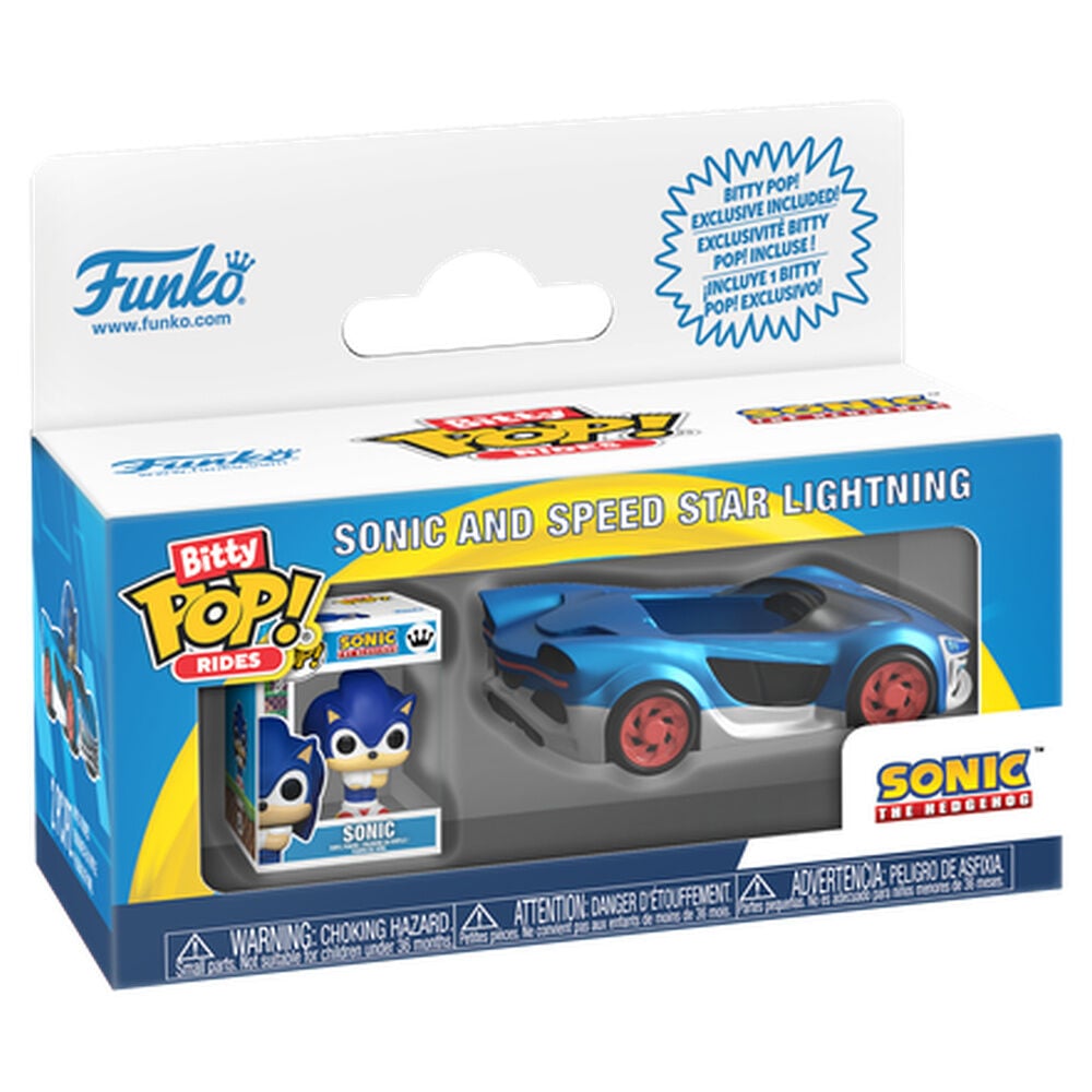 Figura Bitty POP Ride Sonic The Hedgehog Sonic and Speed Star w/Sonic Lightning FUNKO