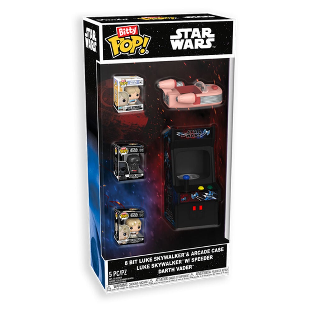 Figura Bitty POP Star Wars 8 Bit Luke Skywalker & Arcade Case FUNKO