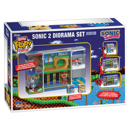 Figura Bitty POP Boxes Sonic The Hedgehog Sonic 2 diorama Set FUNKO
