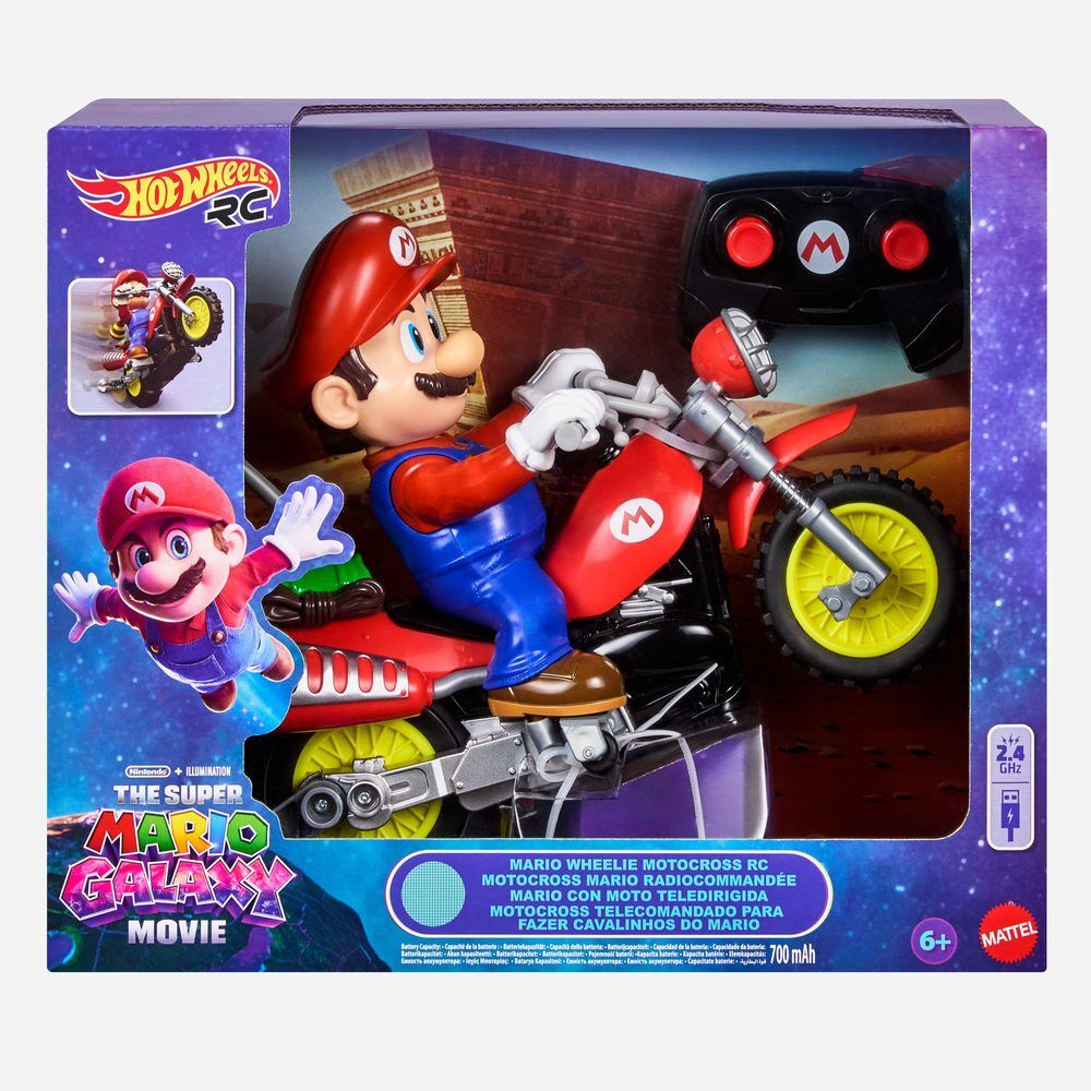 Moto Teledirigida Super Mario Galaxy Movie Super Mario Bros Hot Wheels MATTEL