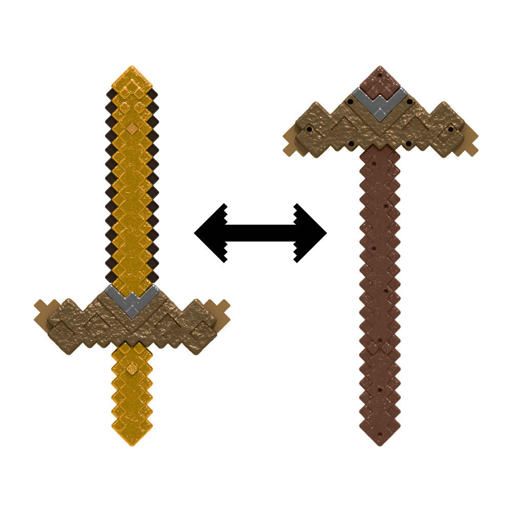 Espada Pico Transformable Minecraft MATTEL