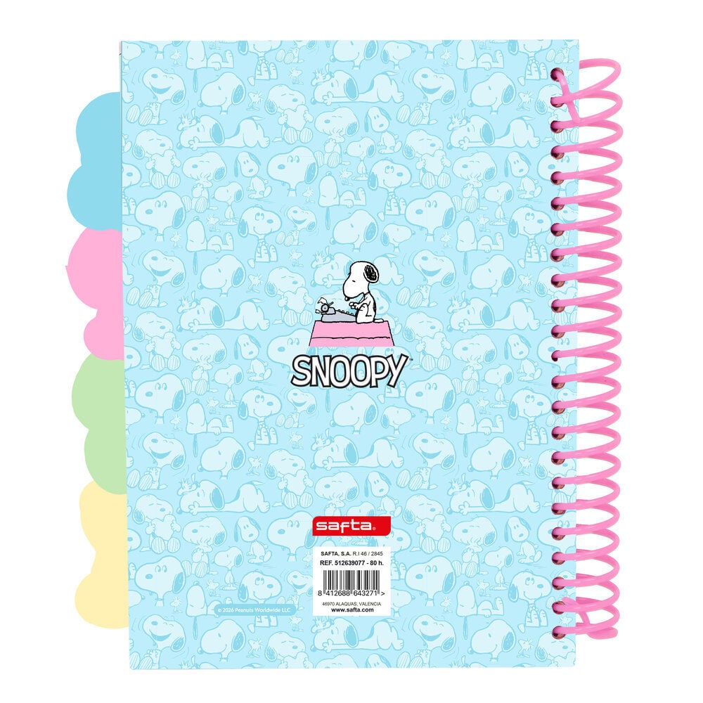 Cuaderno A5 Snoopy SAFTA
