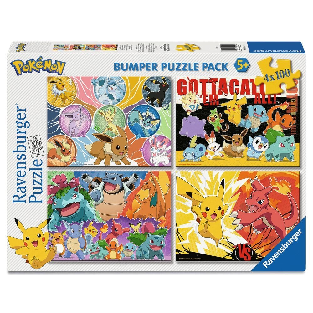 Puzzle Pokemon 4x100pzs RAVENSBURGER