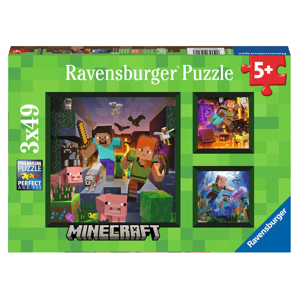 Puzzle Minecraft 3x49pzs RAVENSBURGER
