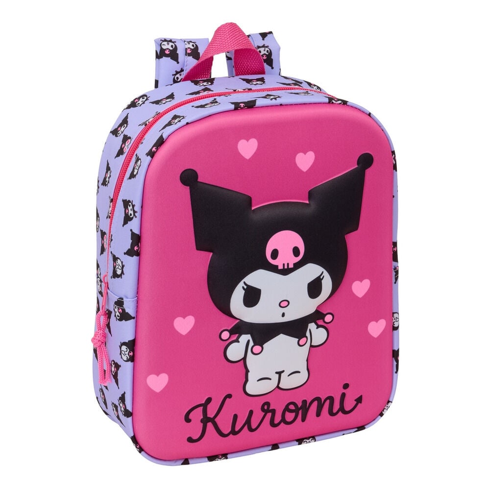 Mochila 3D Kuromi Hello Kitty 27cm SAFTA