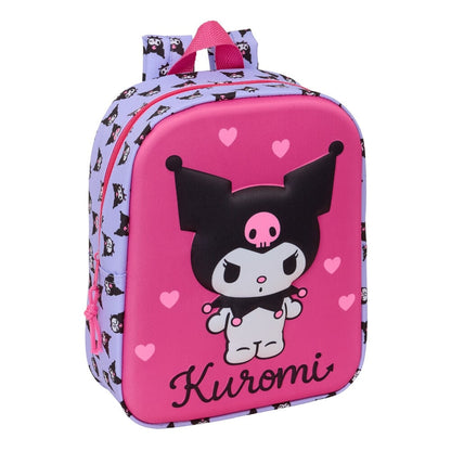 Mochila 3D Kuromi Hello Kitty 27cm SAFTA
