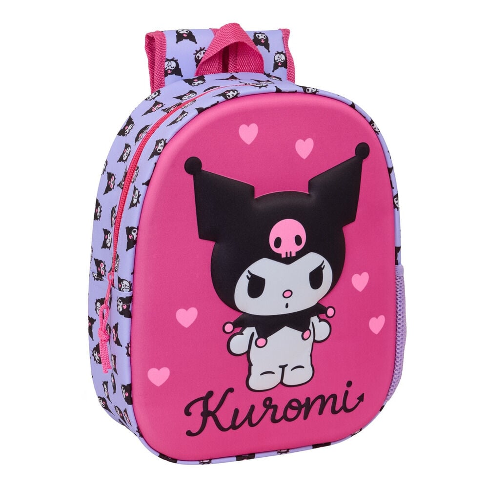 Mochila 3D Kuromi Hello Kitty 33cm SAFTA
