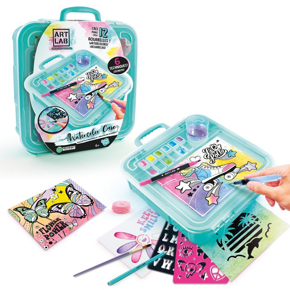 Maletin pintura acuarelas accesorios Art Lab CANAL TOYS