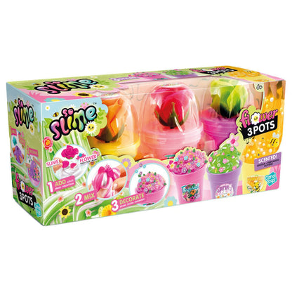 Set 3 macetas flores Slime Flower CANAL TOYS
