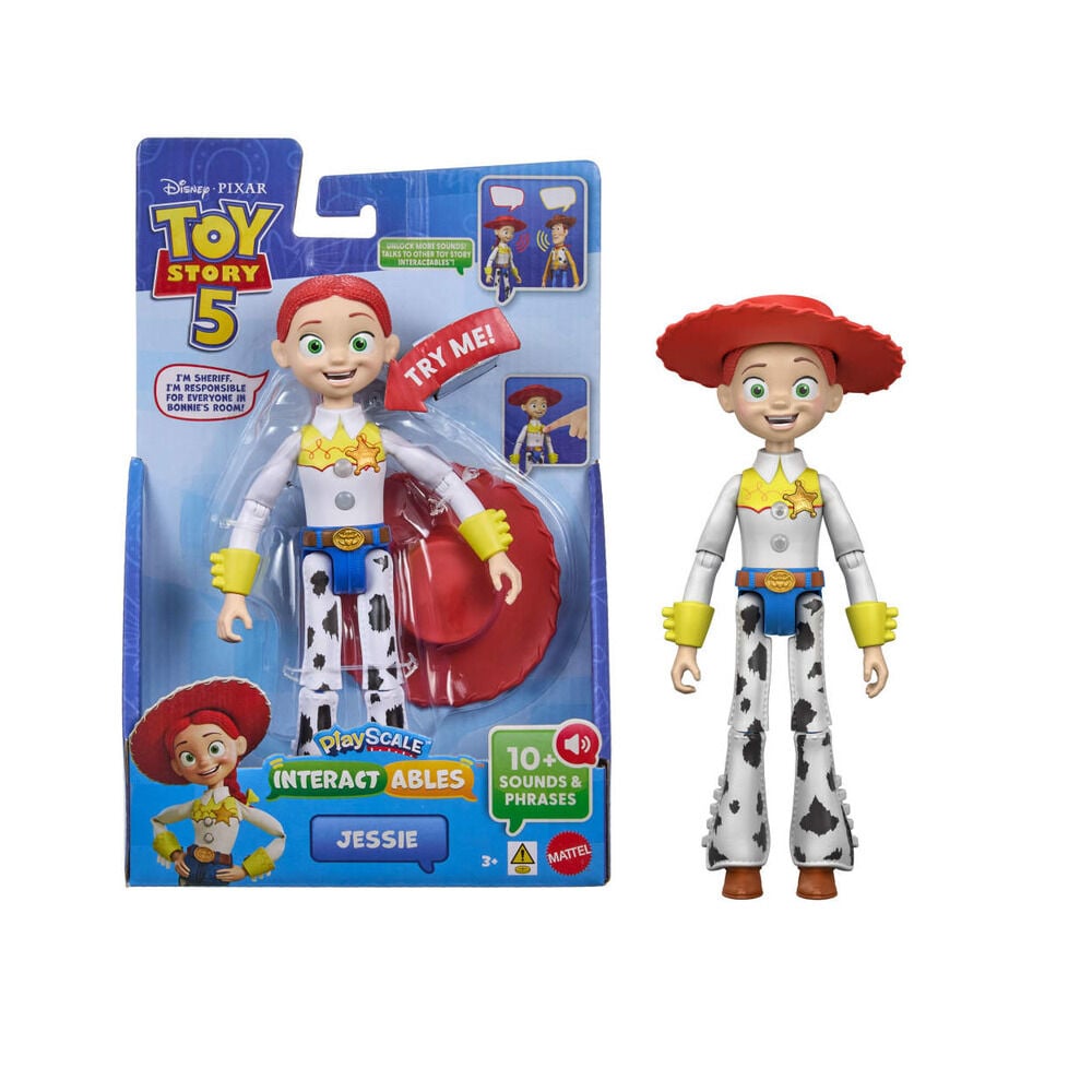 Figura parlanchina Jessie Toy Story 5 Disney Pixar 23cm español MATTEL