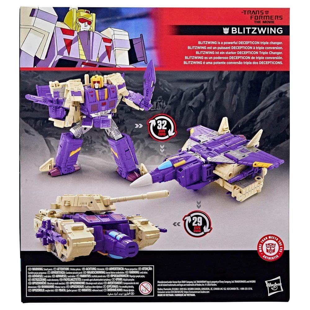 Figura Blitzwing Studio Series Transformers The Movie  17.5cm HASBRO