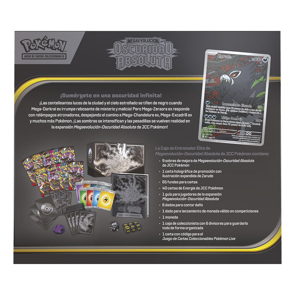 Estuche cartas Entrenador Elite Expansion Megaevolucion Oscuridad Absoluta Pokemon español POKEMON JUEGO DE CARTAS