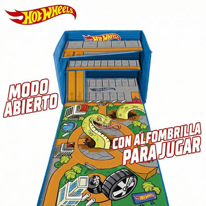 Caja organizadora de coches con pista y area de juego Hot Wheels CEFA TOYS