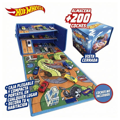 Caja organizadora de coches con pista y area de juego Hot Wheels CEFA TOYS