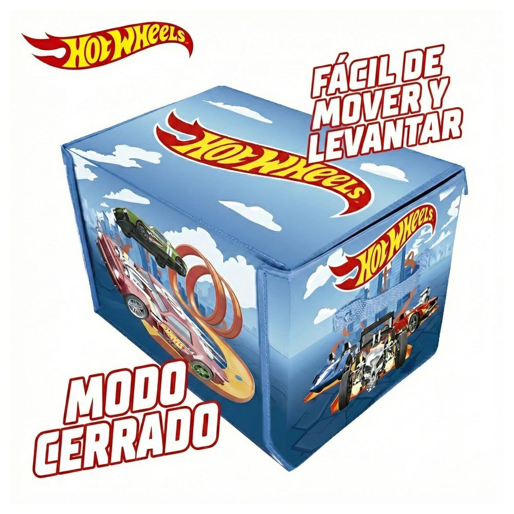 Caja organizadora de coches con pista y area de juego Hot Wheels CEFA TOYS