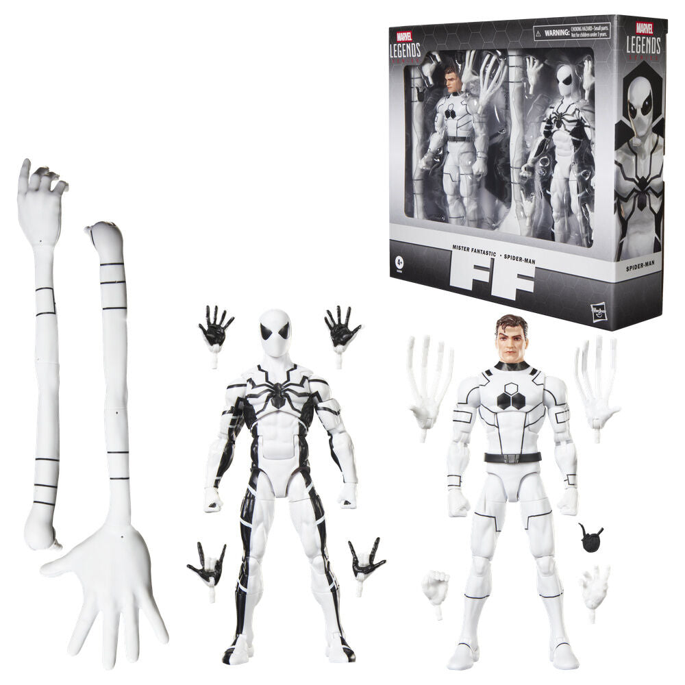 Set 2 figuras Mister Fantastic & Spiderman Los Cuatro Fantasticos Marvel Legends Series 15cm HASBRO
