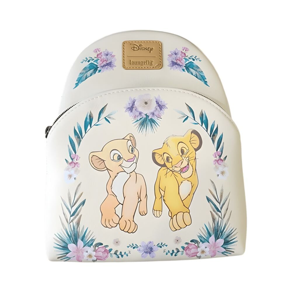 Mochila Simba & Nala Floral  El Rey Leon Disney Loungefly 26cm LF | LOUNFEFLY