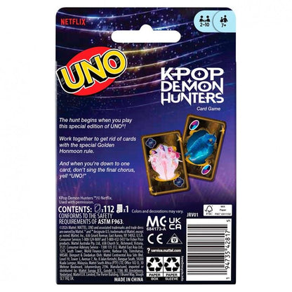 Juego cartas UNO KPop Demon Hunters MATTEL