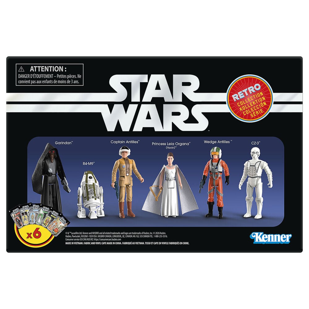 Set 6 figuras Retro Star Wars: Una Nueva Esperanza 9,5cm HASBRO