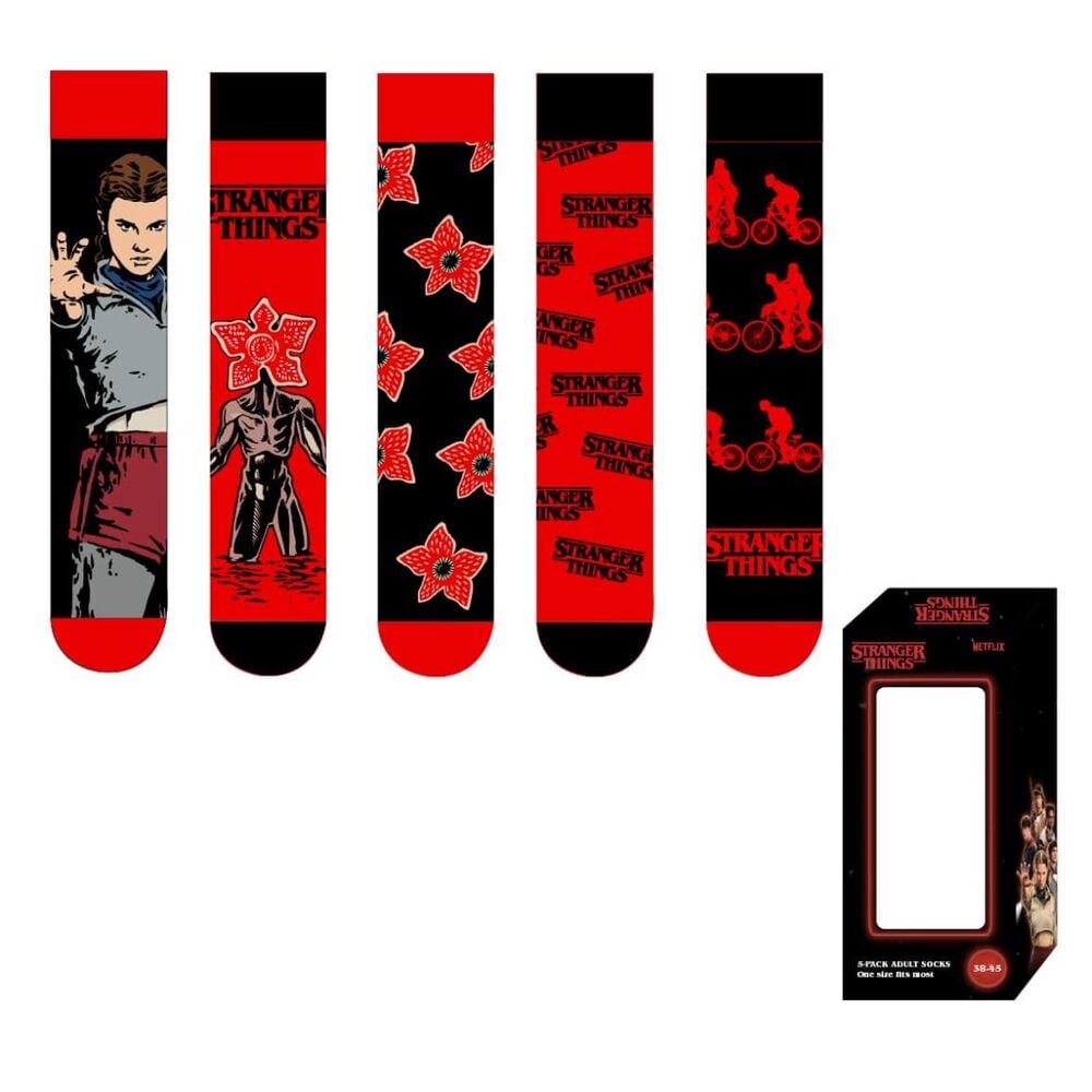 Set 5 calcetines Stranger Things surtido CERDÁ