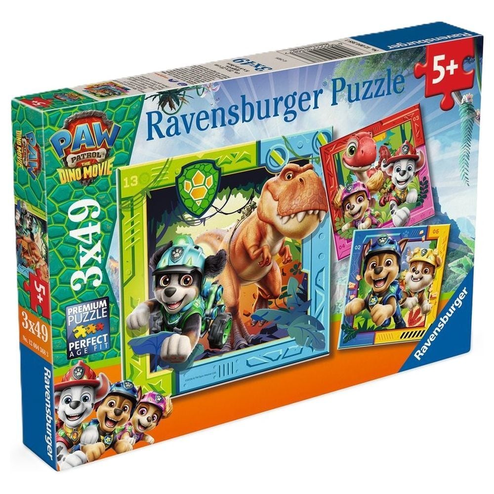 Puzzle Dino Movie Patrulla Canina Paw Patrol 3x49pzs RAVENSBURGER