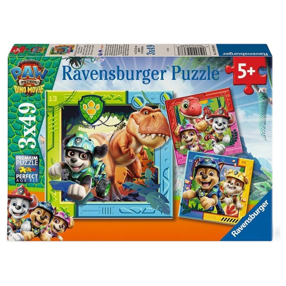 Puzzle Dino Movie Patrulla Canina Paw Patrol 3x49pzs RAVENSBURGER