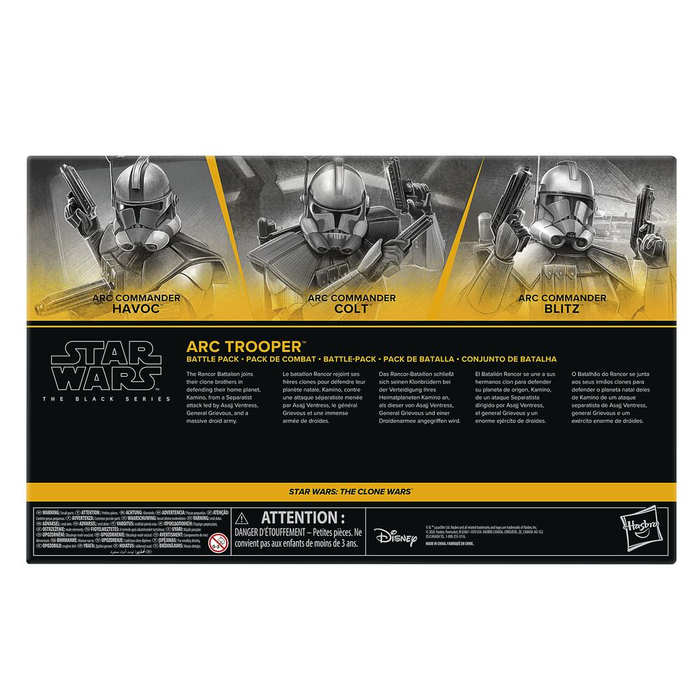 Set 3 Figuras Star Wars The Clone Wars Star Wars The Black Series 15cm HASBRO