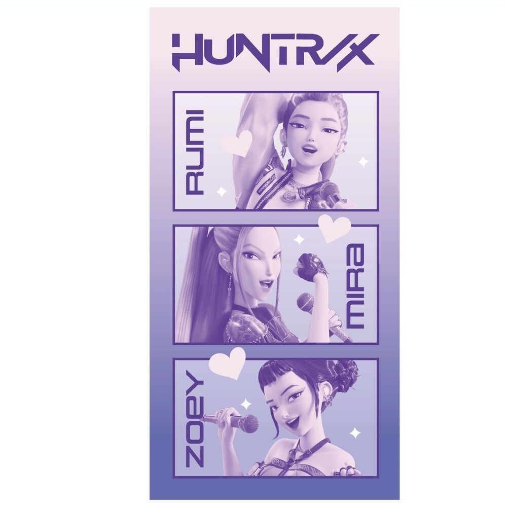Toalla Huntrix KPop Demon Hunters microfibra NETFLIX