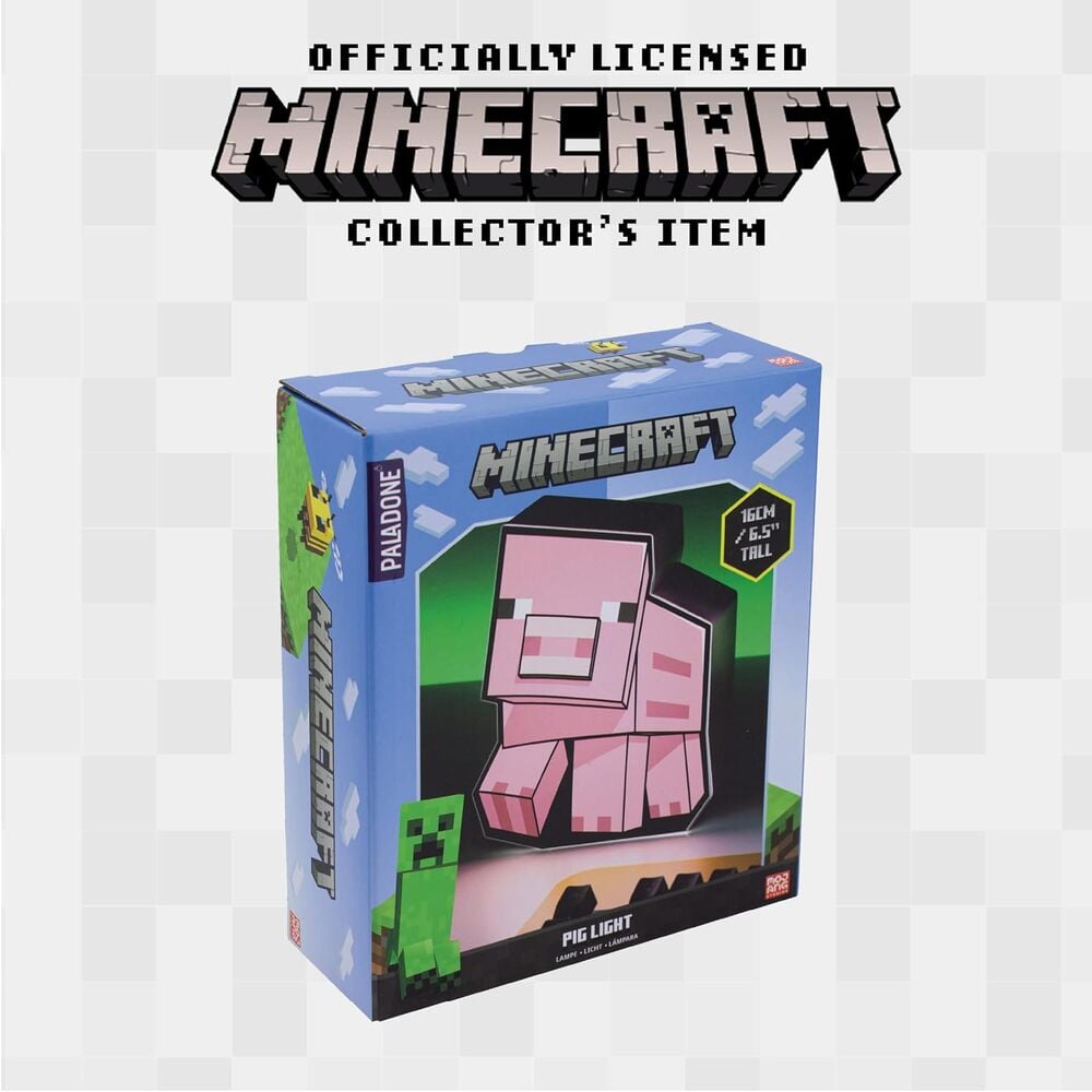 Lampara box Cerdo Minecraft PALADONE