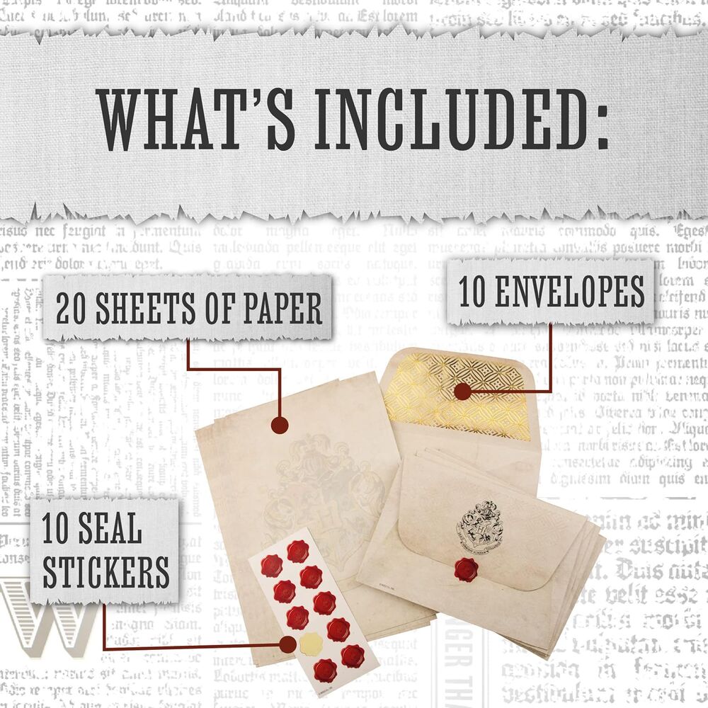 Set escritura cartas Hogwarts Harry Potter PALADONE