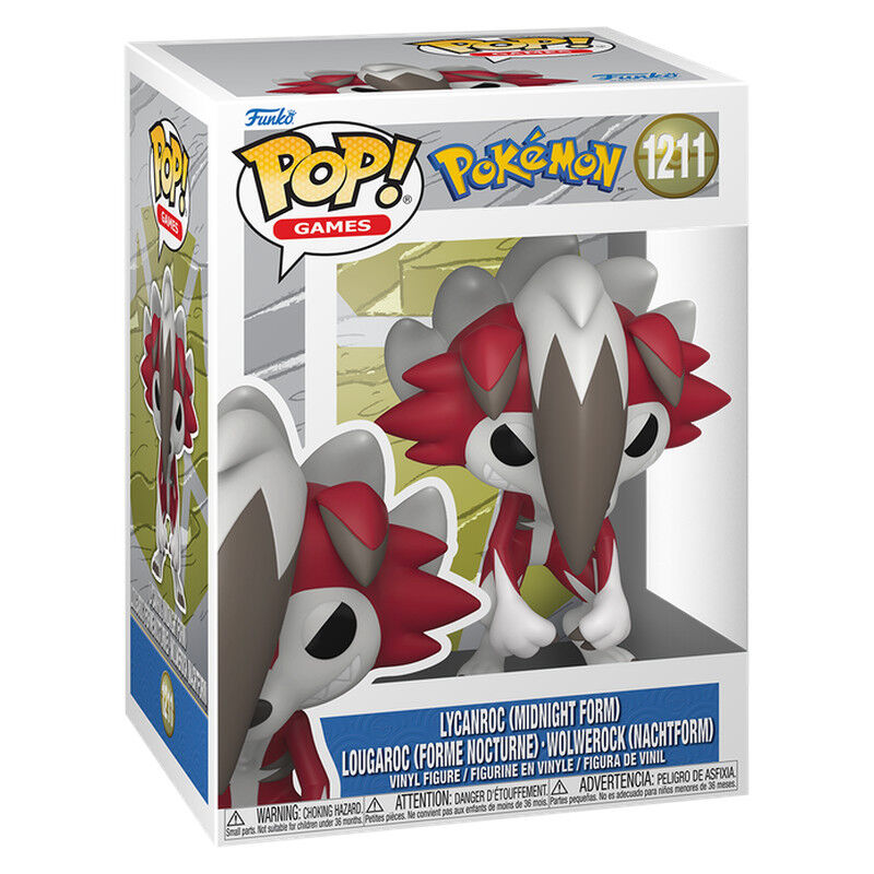 Figura POP Pokemon Lycanroc Midnight Form FUNKO