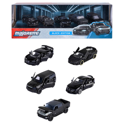 Set 5 coches Negros MAJORETTE