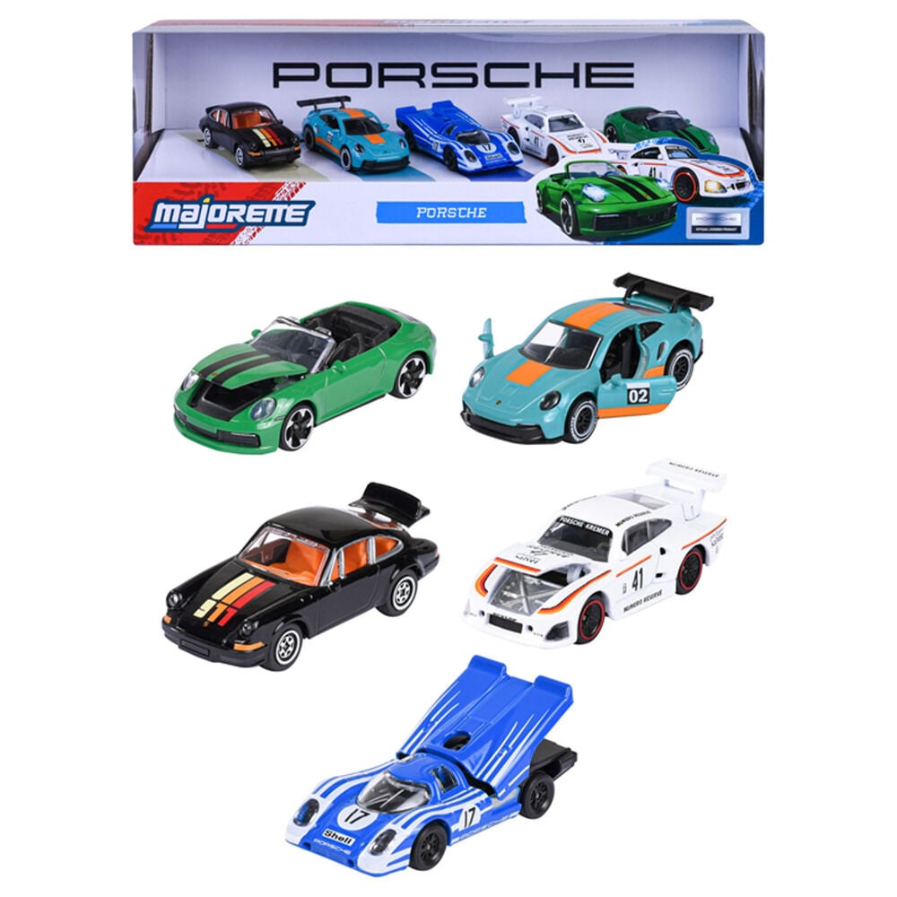 Set 5 coches Porsche MAJORETTE