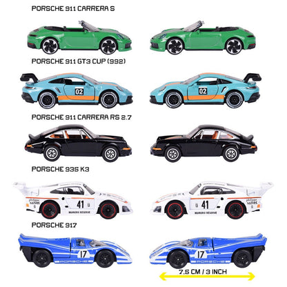 Set 5 coches Porsche MAJORETTE