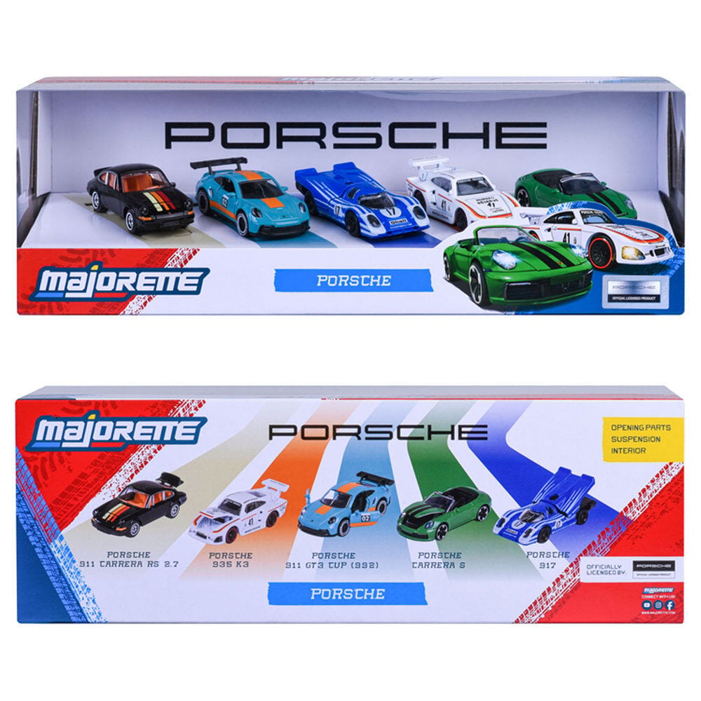 Set 5 coches Porsche MAJORETTE