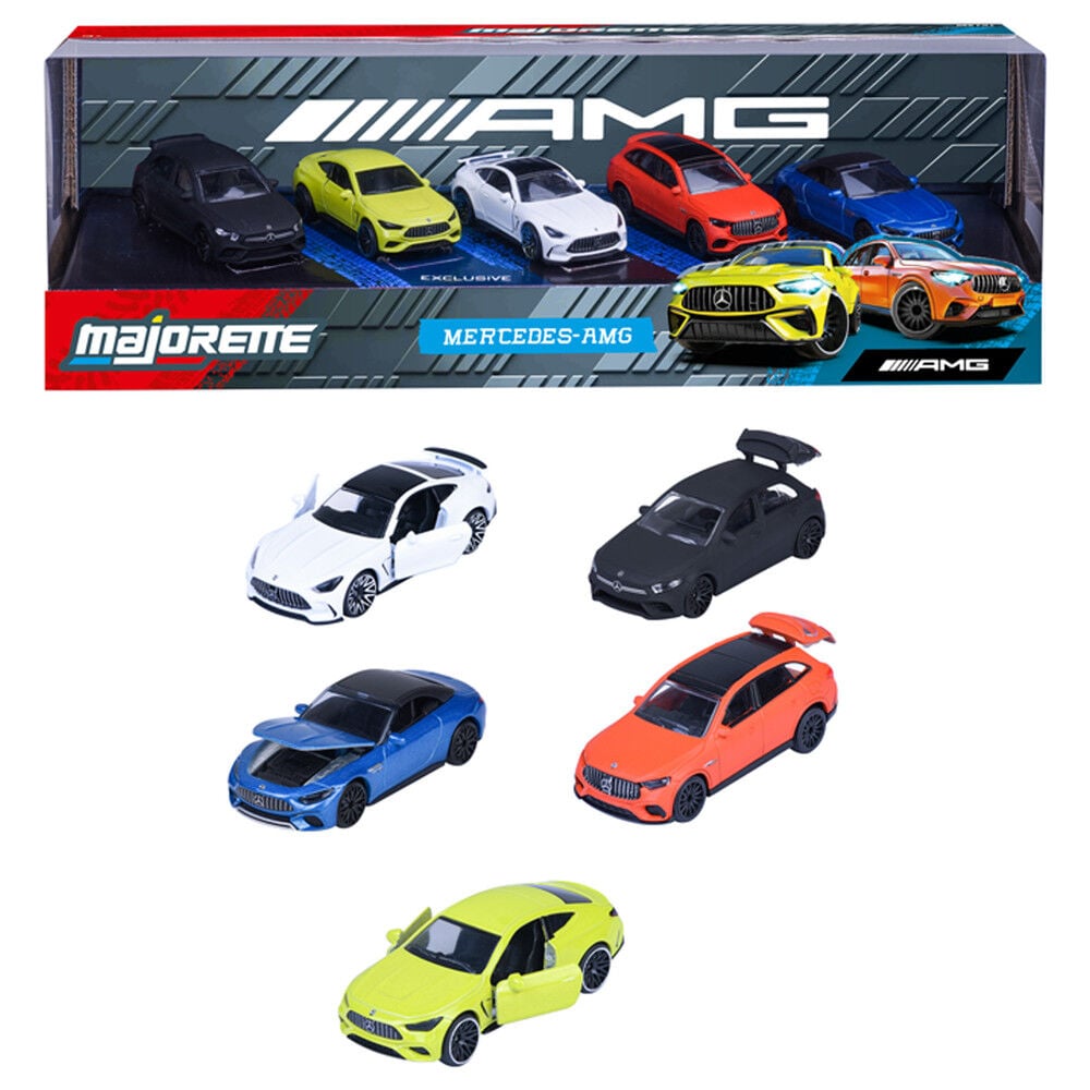 Set 5 coches Mercedes AMG MAJORETTE