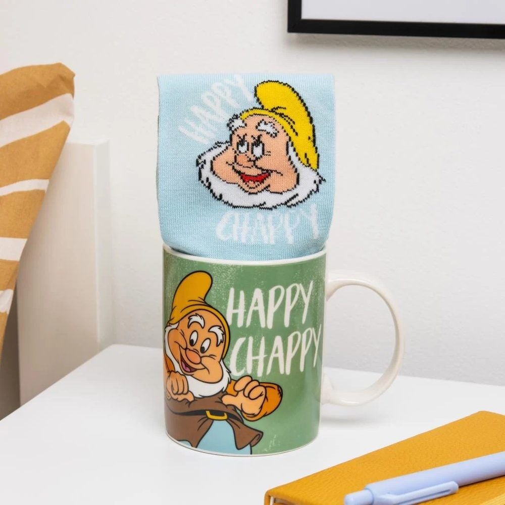 Set taza y calcetines Feliz Blancanieves y los siete enanitos PALADONE