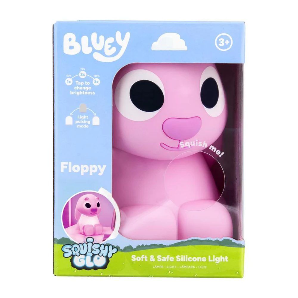 Luz silicona recargable SquishyGlo Floppy Bluey PALADONE