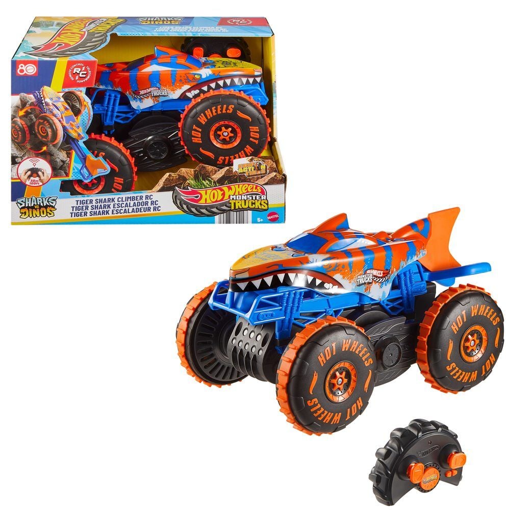 Coche radio control Tiger Shark Climber Monster Trucks Hot Wheels MATTEL