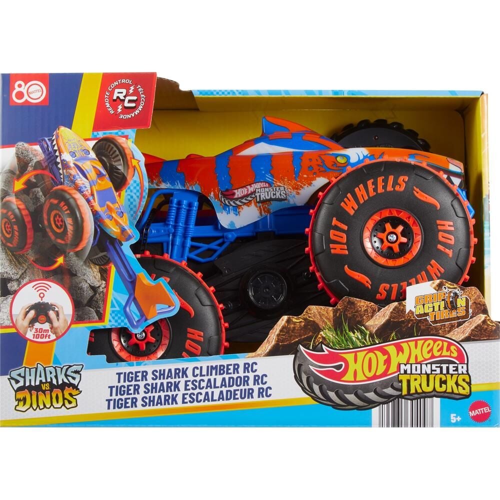 Coche radio control Tiger Shark Climber Monster Trucks Hot Wheels MATTEL