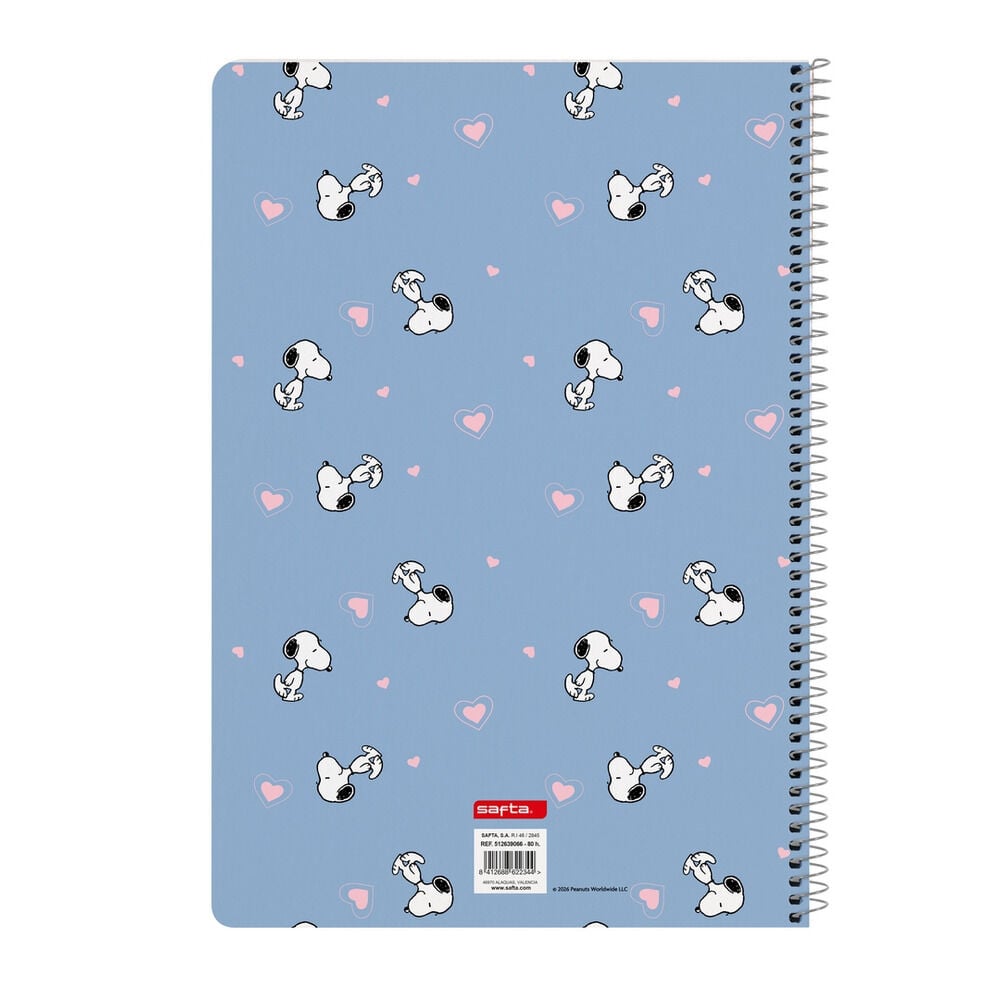 Cuaderno A5 Snoopy SAFTA