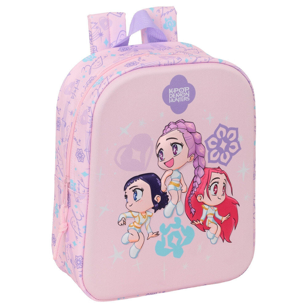 Mochila 3D Chibi Kpop Demon Hunters 27cm SAFTA